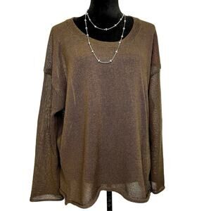 NWT - Zara Rustic Knit Brown Over Sized Sweater